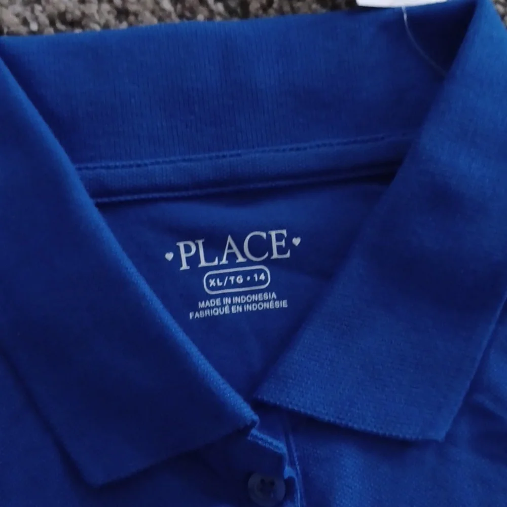 New The Children's Place blue polo top size XL 14